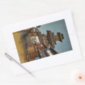 東クール方蓮川瀬梅雨の村 長方形シール (封筒)