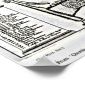 東シート，オックスフォードのロガンの地図 ポスター (角)