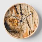 東スクリューフクロウ 壁時計 (正面)