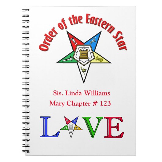 東スタースパイラルノートブックの順序 ノートブック (正面)