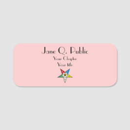 東スターOESピンクカスタム 名札