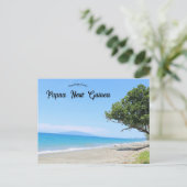 東セピク州パプアニューギニアのビーチ ポストカード (スタンド正面)