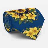 東タイガーアゲハチョウ蝶と黄色Ja ネクタイ (ロール)