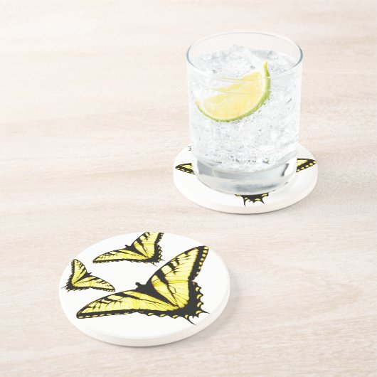 東タイガーアゲハチョウ蝶の写真 コースター (側面)