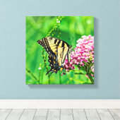 東タイガーアゲハチョウ蝶 キャンバスプリント (インサイチュ (ウッドフロア))