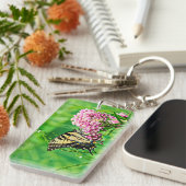 東タイガーアゲハチョウ蝶 キーホルダー (正面右)