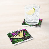東タイガーアゲハチョウ蝶#1 スクエアペーパーコースター (インサイチュ)