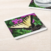東タイガーアゲハチョウ蝶#1 スクエアペーパーコースター (アングル)
