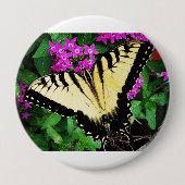 東タイガーアゲハチョウ蝶#1 缶バッジ (正面)