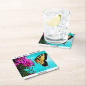 東タイガーアゲハチョウ蝶#2 スクエアペーパーコースター (インサイチュ)