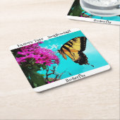 東タイガーアゲハチョウ蝶#2 スクエアペーパーコースター (アングル)