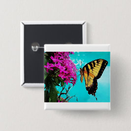 東タイガーアゲハチョウ蝶#2 缶バッジ