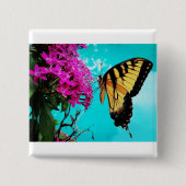 東タイガーアゲハチョウ蝶#2 缶バッジ (正面)