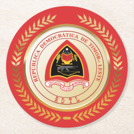 東ティモールのコート ラウンドペーパーコースター