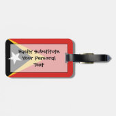 東ティモールの個人簡単IDのフラグ ラゲッジタグ (裏面横)