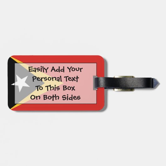 東ティモールの個人簡単IDのフラグ ラゲッジタグ (裏面横)