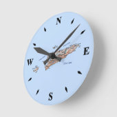 東ティモールの時計 ラウンド壁時計 (傾斜)