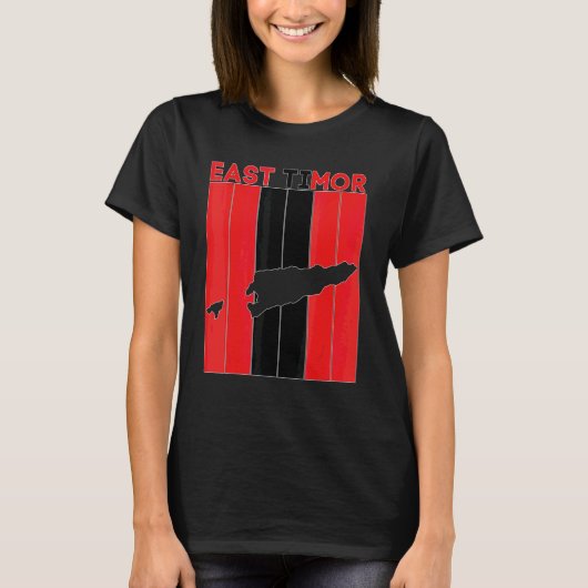 東ティモール国の国境 Tシャツ (正面)