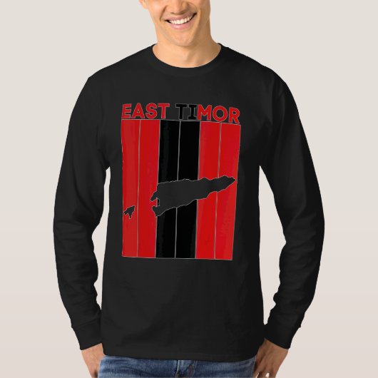 東ティモール国の国境 Tシャツ (正面)