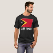 東ティモール国旗のサポート東ティモールの人々Wom Tシャツ (正面フル)