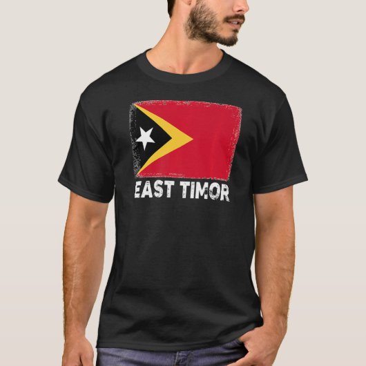 東ティモール国旗のサポート東ティモールの人々Wome Tシャツ (正面)