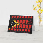 東ティモール国旗の愛国的誕生日 カード (黄色い花)