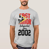 東ティモール国旗の独立性お祝い Tシャツ (正面)