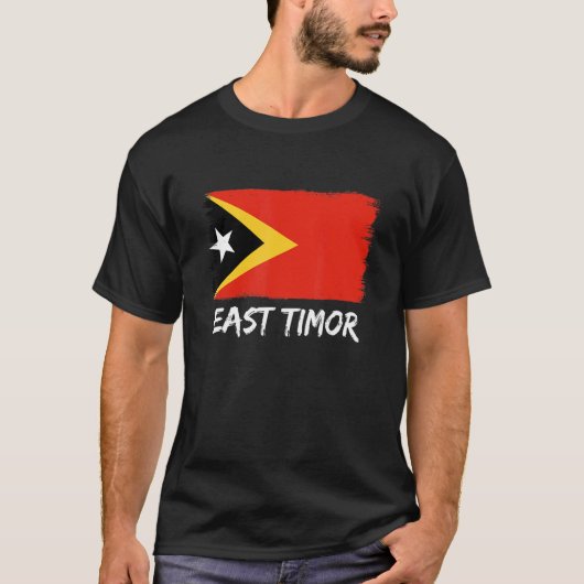 東ティモール国旗1 Tシャツ (正面)
