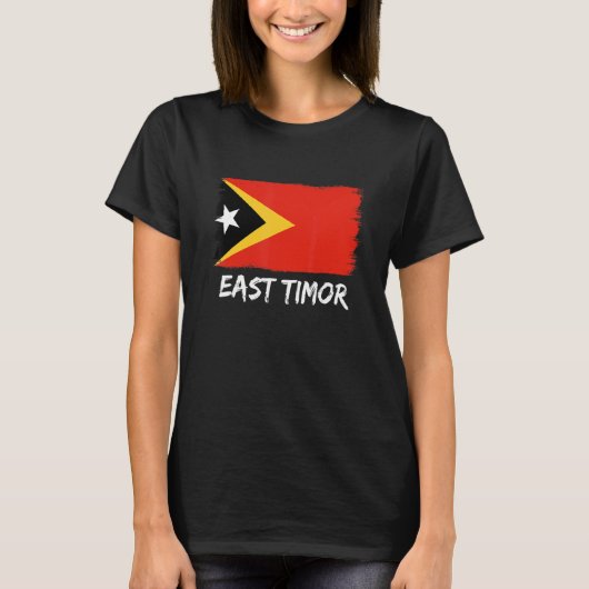 東ティモール国旗1 Tシャツ (正面)