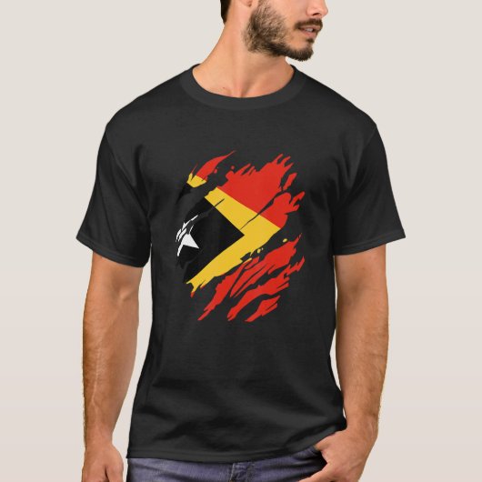 東ティモール国旗2 Tシャツ (正面)