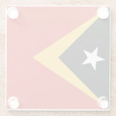 東ティモール国旗 ガラスコースター (裏面)