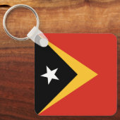 東ティモール国旗 キーホルダー (正面)