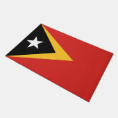 東ティモール国旗 ドアマット (アングル)