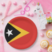 東ティモール国旗 ペーパープレート (パーティー)