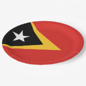 東ティモール国旗 ペーパープレート (アングル)