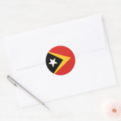 東ティモール国旗 ラウンドシール (封筒)