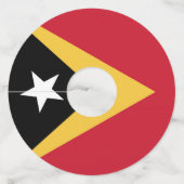 東ティモール国旗 ワイングラスタグ (正面)