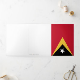 東ティモール国旗 三つ折りカード