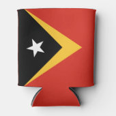 東ティモール国旗 缶クーラー (正面)
