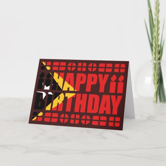 東ティモール国旗 誕生日カード カード (正面)