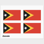 東ティモール国旗 長方形シール (シート)