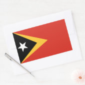 東ティモール国旗 長方形シール (封筒)