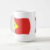 東ティモール旗マグカップ コーヒーマグカップ (正面左)