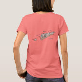 東ティモール旗+地図Tシャツ Tシャツ (裏面)