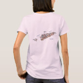 東ティモール フラグ x マップ Tシャツ (裏面)