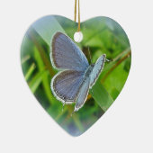 東テイルブルーバタフライクリスマスの飾り セラミックオーナメント (右)