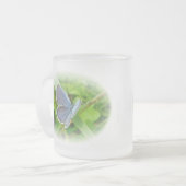 東テイルブルーバタフライ フロストグラスマグカップ (正面左)