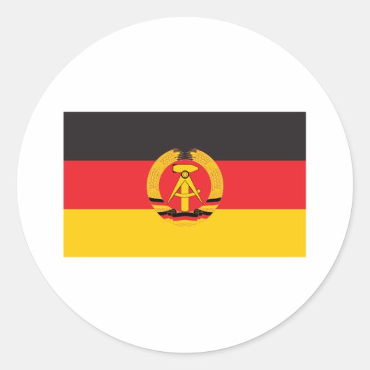 東ドイツ国旗 ラウンドシール (正面)