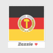 東ドイツ大統領国旗（1951年～1953年） シール (シート)