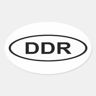 東ドイツ4つ「DDR」 楕円形シール